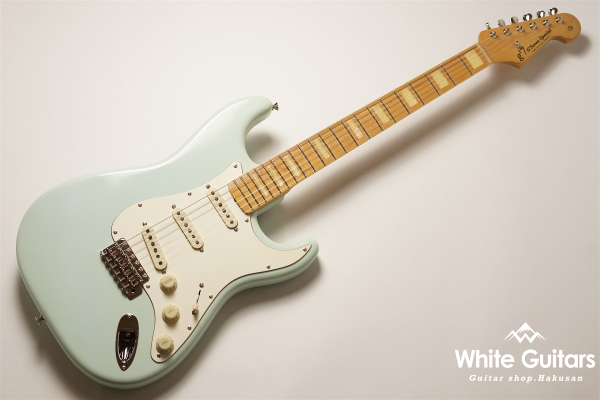g7-ST/M - Sonic Blue / White Binding & Block Inlays