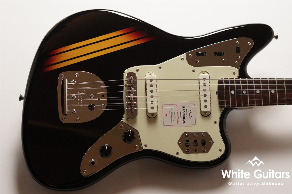 Made in Japan Traditional 2025 Collection, 60s Jaguar - Competition Black / 3-Color Sunburst