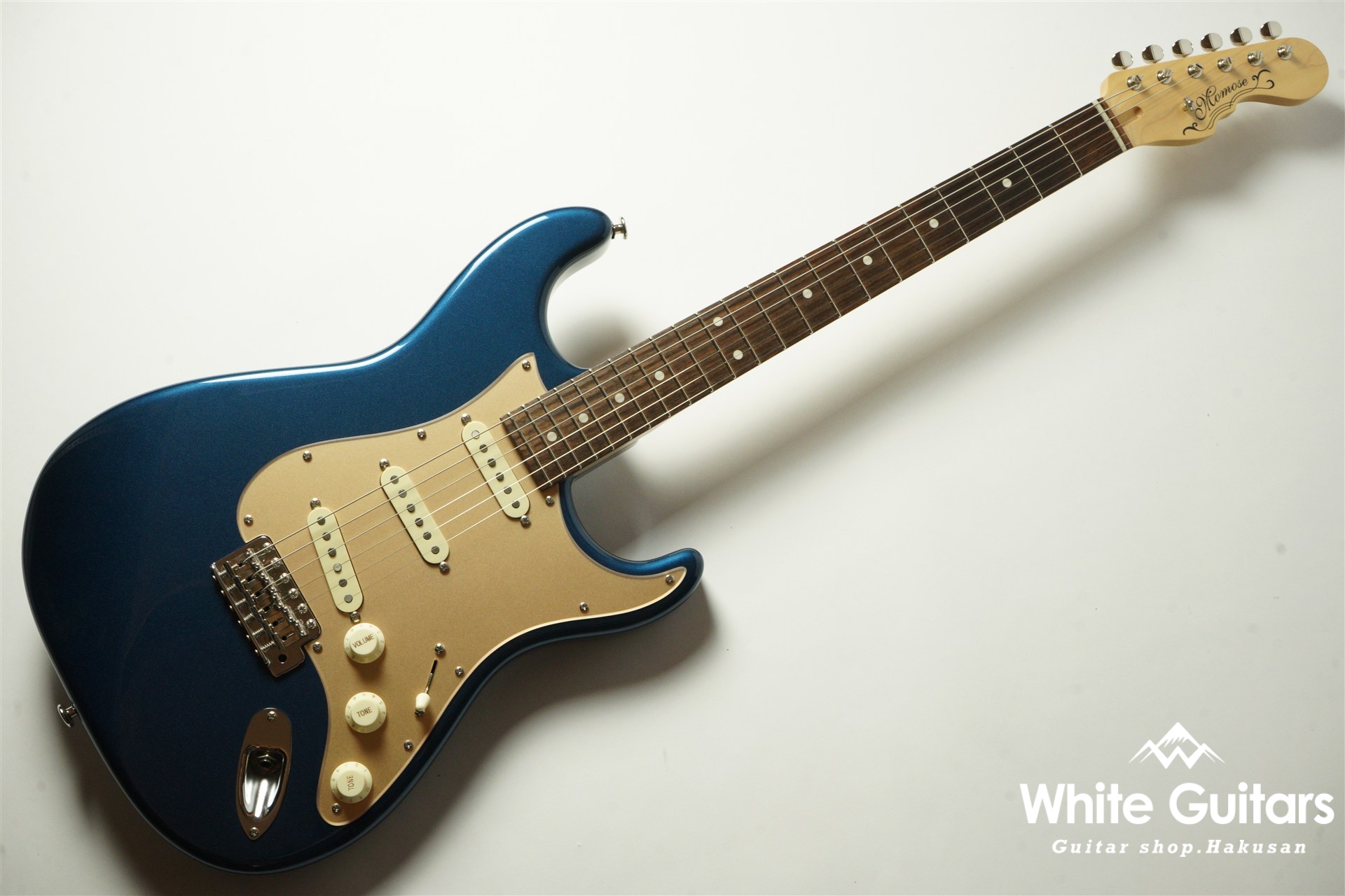 MOMOSE MC1-STD/R - Dark Lake Placid Blue / Gold Acryl Pick Guard