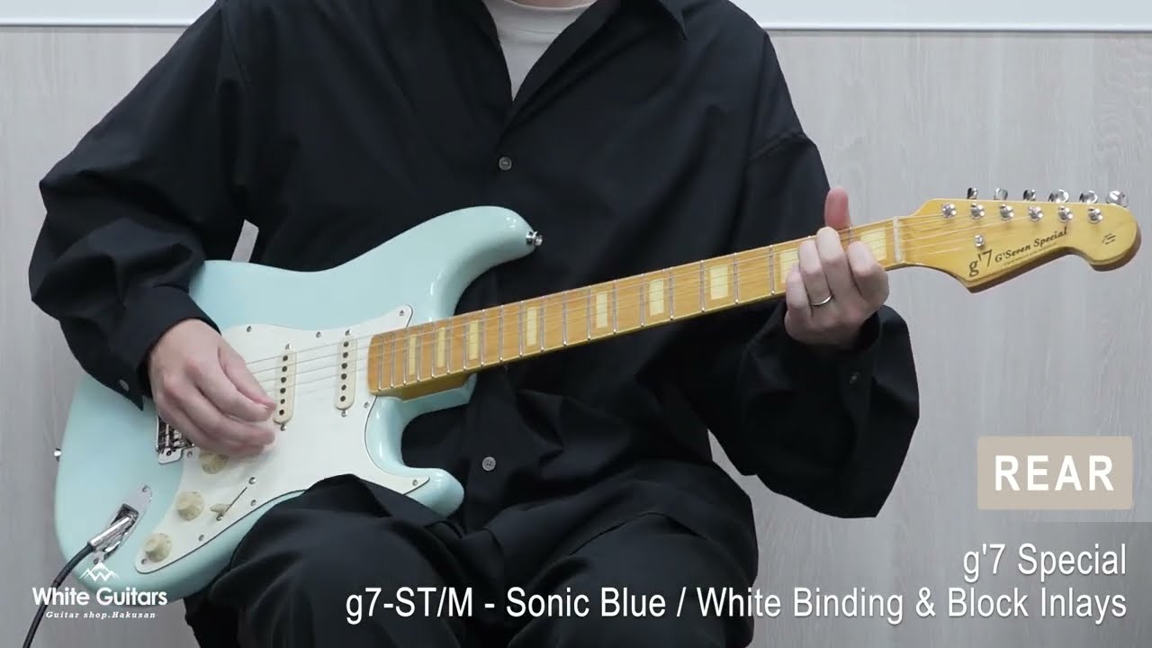 g7-ST/M - Sonic Blue / White Binding & Block Inlays