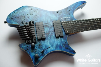 Boden J7 Tremolo Custom Poplar Burl/Swamp Ash – Blue Fade