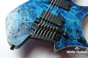 Boden J7 Tremolo Custom Poplar Burl/Swamp Ash – Blue Fade