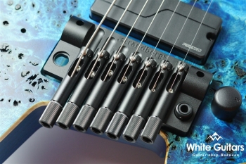 Boden J7 Tremolo Custom Poplar Burl/Swamp Ash – Blue Fade