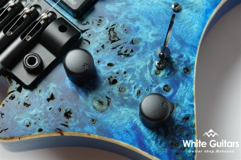 Boden J7 Tremolo Custom Poplar Burl/Swamp Ash – Blue Fade