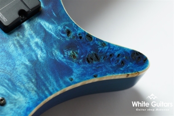 Boden J7 Tremolo Custom Poplar Burl/Swamp Ash – Blue Fade