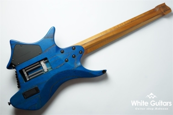 Boden J7 Tremolo Custom Poplar Burl/Swamp Ash – Blue Fade