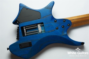Boden J7 Tremolo Custom Poplar Burl/Swamp Ash – Blue Fade