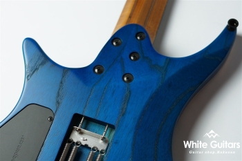 Boden J7 Tremolo Custom Poplar Burl/Swamp Ash – Blue Fade