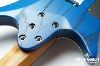 Boden J7 Tremolo Custom Poplar Burl/Swamp Ash – Blue Fade