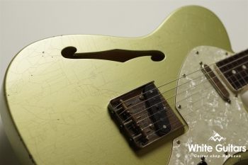 DELTA-C TRAD MASTER - Teal Green Metallic - Medium Aged w/ binding neck matching head