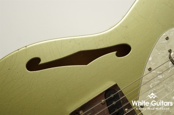 DELTA-C TRAD MASTER - Teal Green Metallic - Medium Aged w/ binding neck matching head