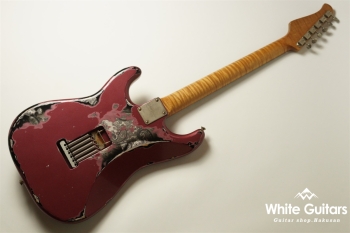 XSC-2 - Burgundy Mist over Black Paisley - Heavy Aged