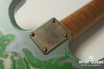 XSC-2 - Faded Ice Blue Metallic over Green Paisley - Heavy Aged