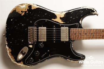 XSC-4 Black over Shoreline Gold - Heavy Aged / 5A Grade Flame Maple Neck