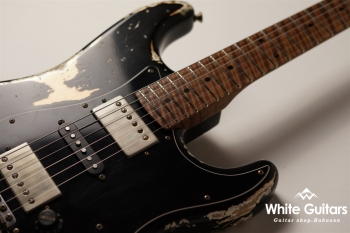 XSC-4 Black over Shoreline Gold - Heavy Aged / 5A Grade Flame Maple Neck