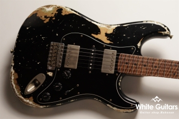 XSC-4 Black over Shoreline Gold - Heavy Aged / 5A Grade Flame Maple Neck