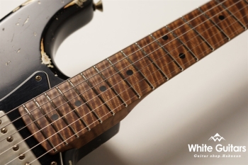 XSC-4 Black over Shoreline Gold - Heavy Aged / 5A Grade Flame Maple Neck