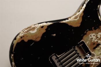 XSC-4 Black over Shoreline Gold - Heavy Aged / 5A Grade Flame Maple Neck