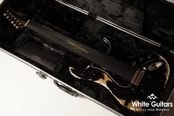 XSC-4 Black over Shoreline Gold - Heavy Aged / 5A Grade Flame Maple Neck