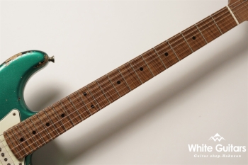 XSC-2 - Sherwood Green over 3 Tone Burst Heavy Aged / Ash / Roasted Flame Maple Master Grade