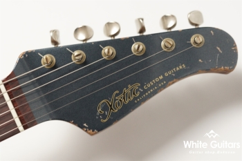 XSC-4 - Darker Lake Placid Blue over Silver Metalic - Heavy Aged / Master Grade Flame Maple Neck / Stainless Fret / Blender Mod