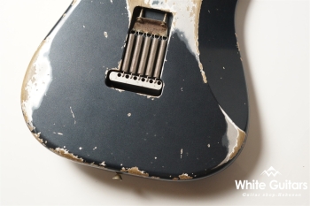 XSC-4 - Darker Lake Placid Blue over Silver Metalic - Heavy Aged / Master Grade Flame Maple Neck / Stainless Fret / Blender Mod