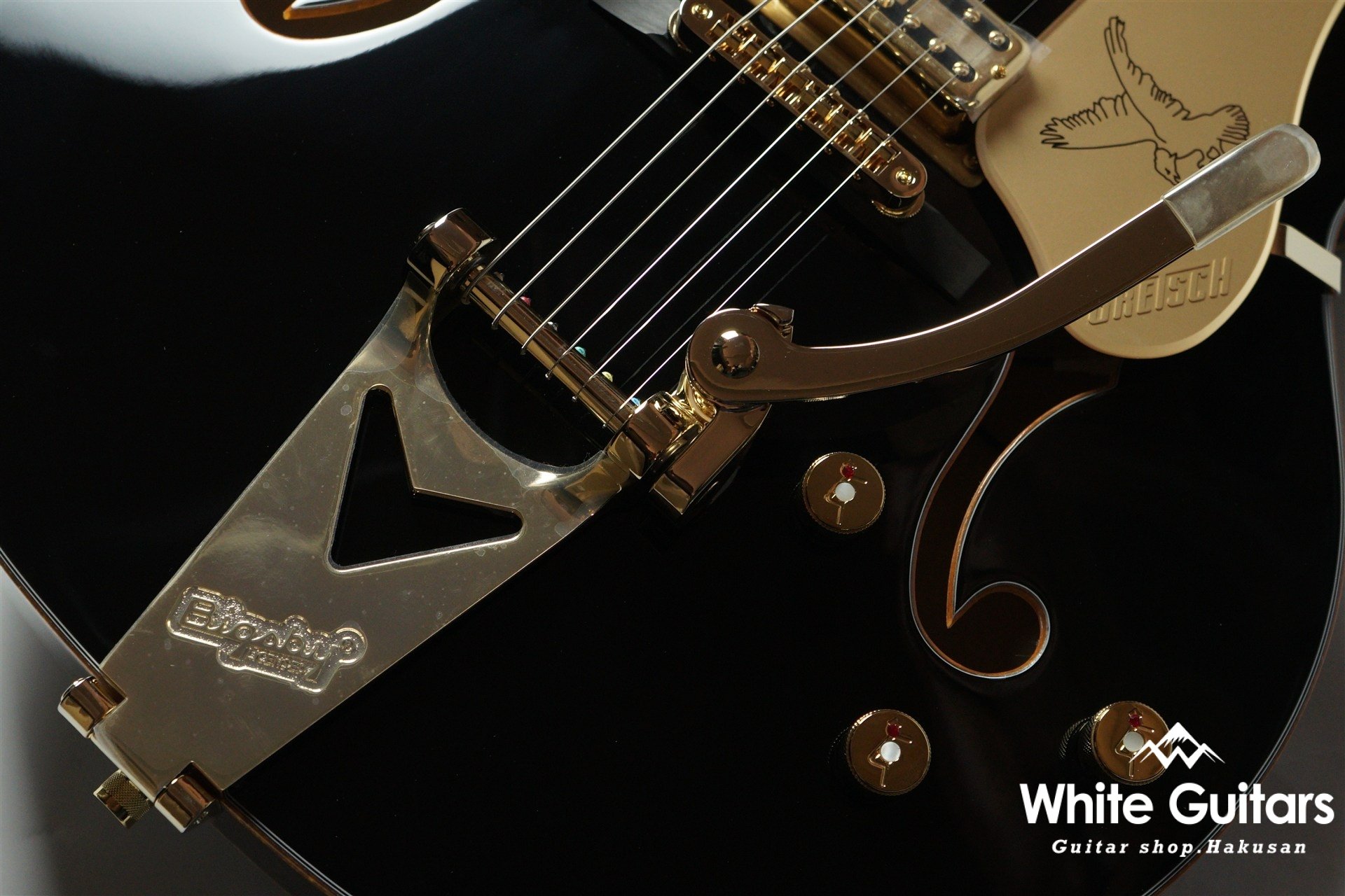 Synchromatic Falcon Hollow Body Single-Cut with Bigsby - Black