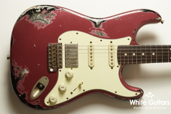 XSC-2 - Burgundy Mist over Black Paisley - Heavy Aged