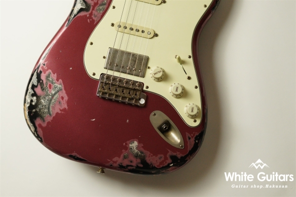 XSC-2 - Burgundy Mist over Black Paisley - Heavy Aged