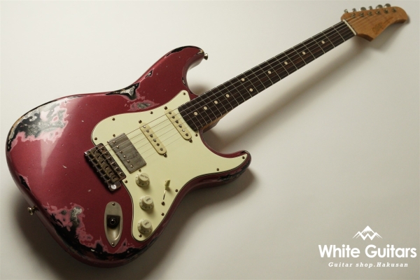 XSC-2 - Burgundy Mist over Black Paisley - Heavy Aged