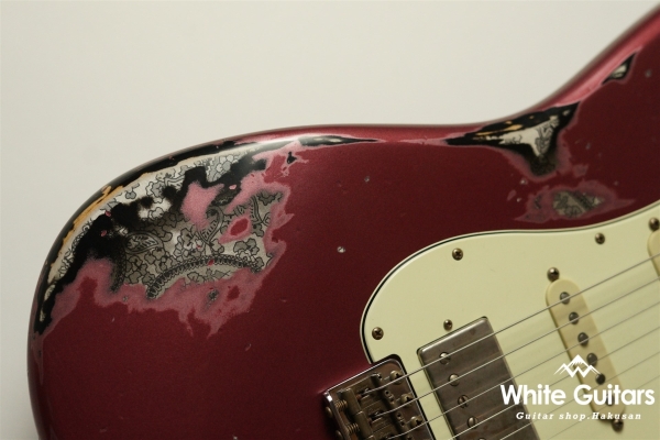 XSC-2 - Burgundy Mist over Black Paisley - Heavy Aged
