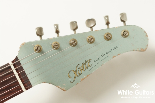 XSC-2 - Faded Ice Blue Metallic over Green Paisley - Heavy Aged