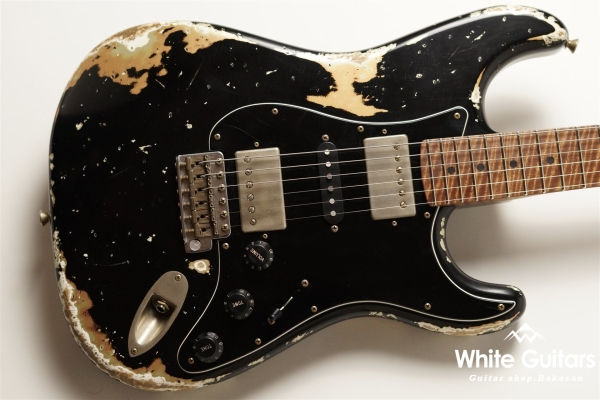 XSC-4 Black over Shoreline Gold - Heavy Aged / 5A Grade Flame Maple Neck