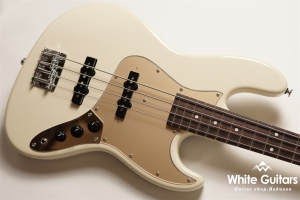 MJ1-STD/R - Olympic White / Gold Acryl Pick Guard