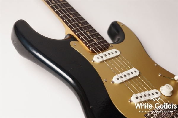 g7-ST/R-R.Rarge - Vintage Charcoal Frost Metallic / Lightly Aged / Anodized Pickguard